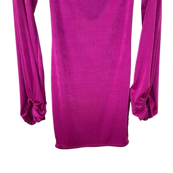Lucy in The Sky - Women’s Long-Sleeve Mini Dress, Body-Con -  Hot Pink, Small - Picture 10 of 17